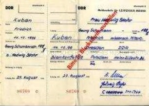 Amtlicher Ausweis zur Leipziger Herbstmesse 1953