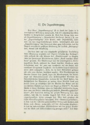 III. Die Jugendbewegung