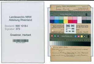 Entnazifizierung Herbert Graebner , geb. 06.08.1903 (Jurist)
