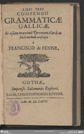Libri Tres Compendii Grammaticae Gallicae