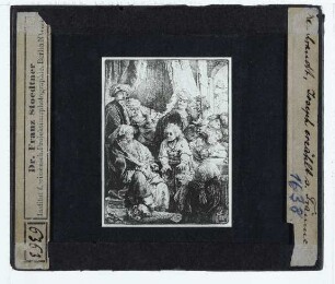 Rembrandt, Joseph seine Träume erzählend (Radierung)