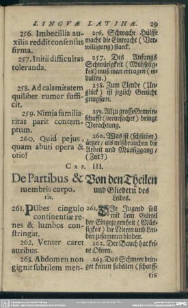 Cap. III. De Partibus & membris corporis