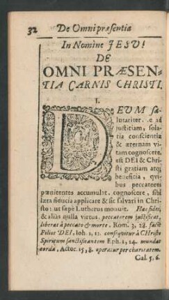 De Omni Praesentia Carnis Christi.