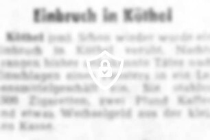 Einbruch in Köthel