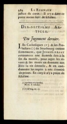 Dix-Septiéme Article. Du Jugement dernier.