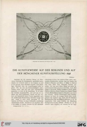 Das Kunstgewerbe auf der Berliner und auf der Münchener Kunstausstellung 1898, [2]