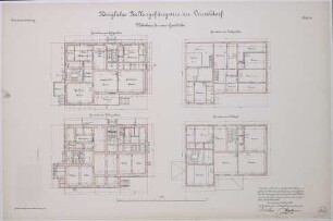 Wohnhaus für zwei Geistliche, Königliches Zellengefängnis zu Düsseldorf.