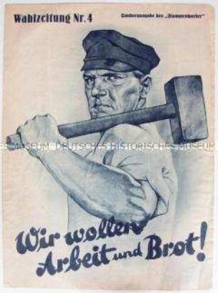 Sonderdruck der NSDAP zur Reichspräsidentenwahl 1932 (Sonderausgabe des "Flammenwerfer")