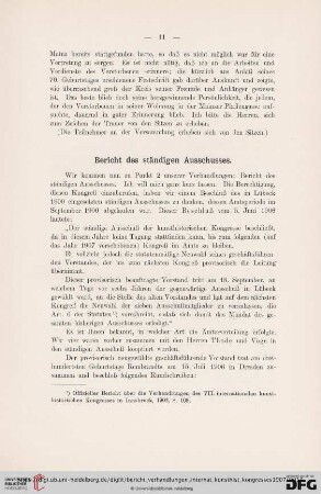 Bericht des ständigen Auschusses