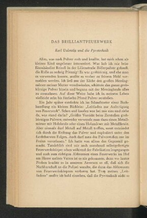 Das Brilliantfeuerwerk Karl Valentin und die Pyrotechnik