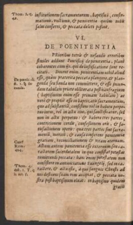 VI. De Poenitentia