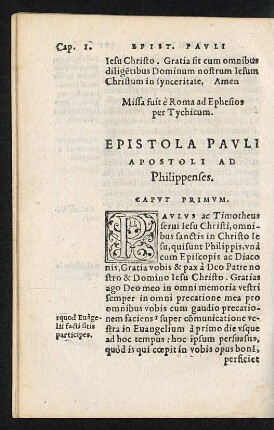 Epistola Pauli Apostoli Ad Philippenses.