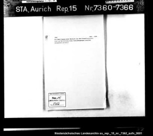 Die Bewilligung einer Beihilfe aus dem Fehnmeliorationsfond zur Herstellung eines Verbindungsweges zwischen Georgsfeld und Walle
