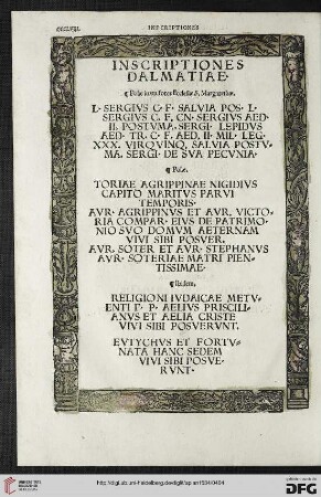 Inscriptiones Dalmatiae