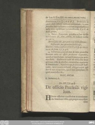 Tit. XV. (I. 43.) De officio Praefecti vigilum.