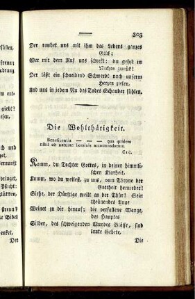 Die Wohlthätigkeit.