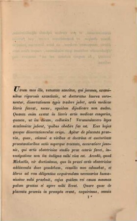 De placenta praevia : Diss. inaug.