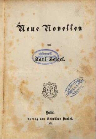Neue Novellen