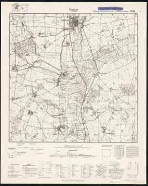 Meßtischblatt 2345 : Treptow, 1952 : Treptow. - Hrsg. 1884, letzte Nachtr. 1932, Ausg. 1952. - 1:25000. - [S.l.]: Deutsche Wert-Papier Druckerei VEB, 1952. - 1 Kt.