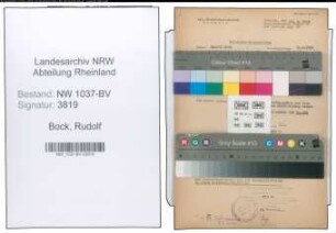 Entnazifizierung Rudolf Bock , geb. 21.02.1910 (Angestellter)