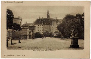 Aus Leipzigs Vergangenheit: Blick nach dem Matthäikirchhof