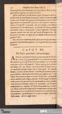 Caput XII. De Stylo periodice circumscripto