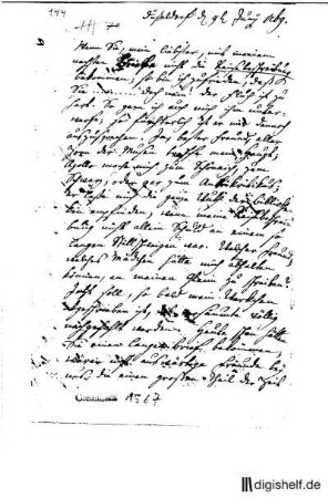 144: Brief von Johann Georg Jacobi an Johann Wilhelm Ludwig Gleim