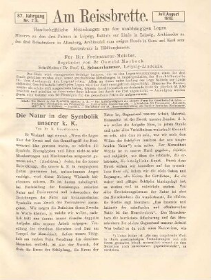 Nr. 7/8. Juli/August 1910.