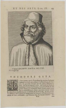 Bildnis des Theodore Gaza