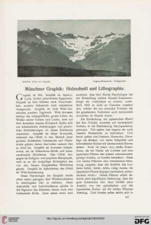 Münchner Graphik: Holzschnitt und Lithographie