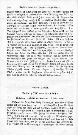 Viertes Kapitel. Ludwig XIV. und die Kirche. Aufhebung des Edikts von Nantes (22. Oktober 1685)