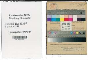 Entnazifizierung Wilhelm Fleerkoetter , geb. 04.03.1886 (Lokfuehrer)