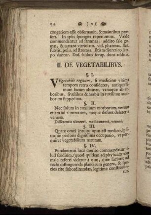 II. De Vegetabilibus