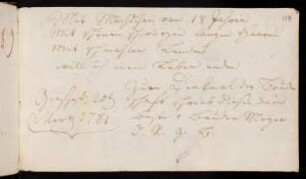 Meyer, Christoph Theodor [Jurastudent aus Schotten am Vogelsberg]. Gießen, 20.03.1781.