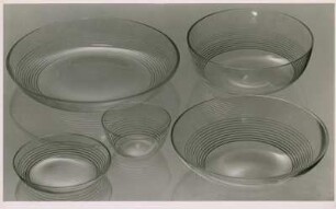 Glasschalen "GS" und Glasteller "GT" mit Schliff "361" von Richard Süßmuth