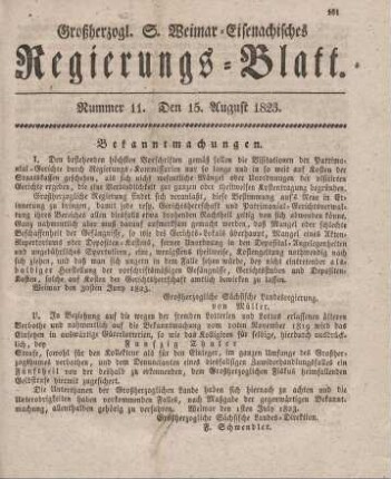 Nr. 11 : 15. August 1823