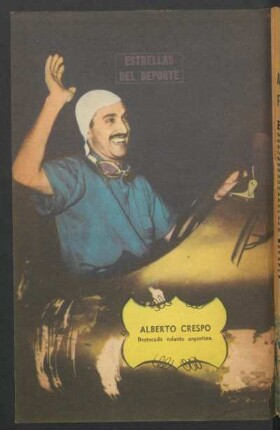 Alberto Crespo, destacado volante argentino - [Fotografía] : Estrellas del deporte