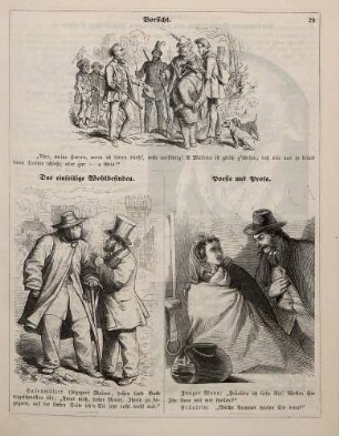 "Vorsicht" "Das einseitige Wohlbefinden" "Poesie und Prosa"