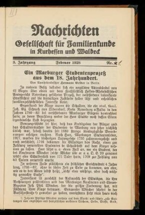 3. Jahrgang, Nr. 1, Februar 1928