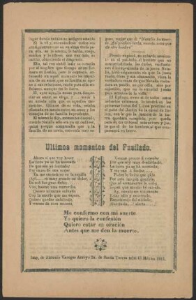 Últimos momentos del fusilado.