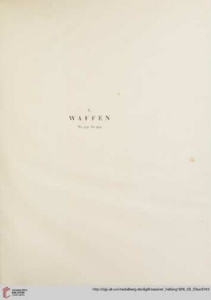 V. Waffen (Nr. 430-434)