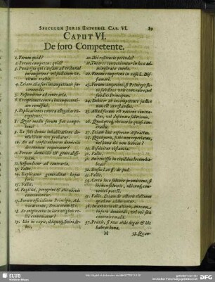 Caput VI. De foro Competente
