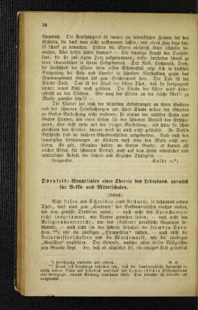 Dörpfeld: Grundlinien einer Theorie des Lehrplans, zunächst für Volks- und Mittelschulen : (Schluß)