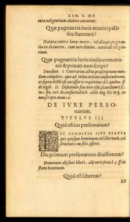 De Iure Personarum. Titulus III.