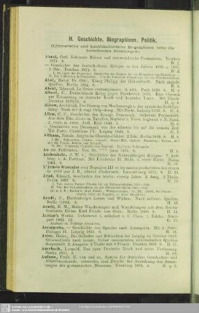 H. Geschichte, Biographieen, Politik