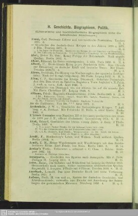 H. Geschichte, Biographieen, Politik