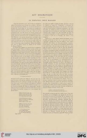7: Art dramatique, [1] : le Théatre Chez Madame