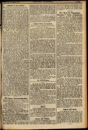 Zweite Ausgabe vom Donnerstag, den 29. September 1927.