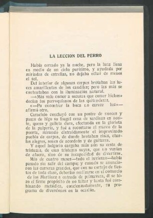 La lección del perro