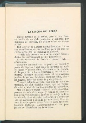 La lección del perro